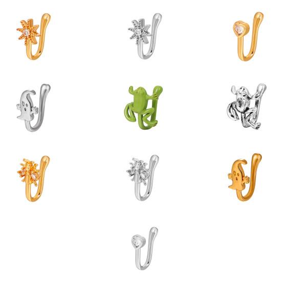 Стильное поддельное кольцо в носу, универсальная форма, женская U