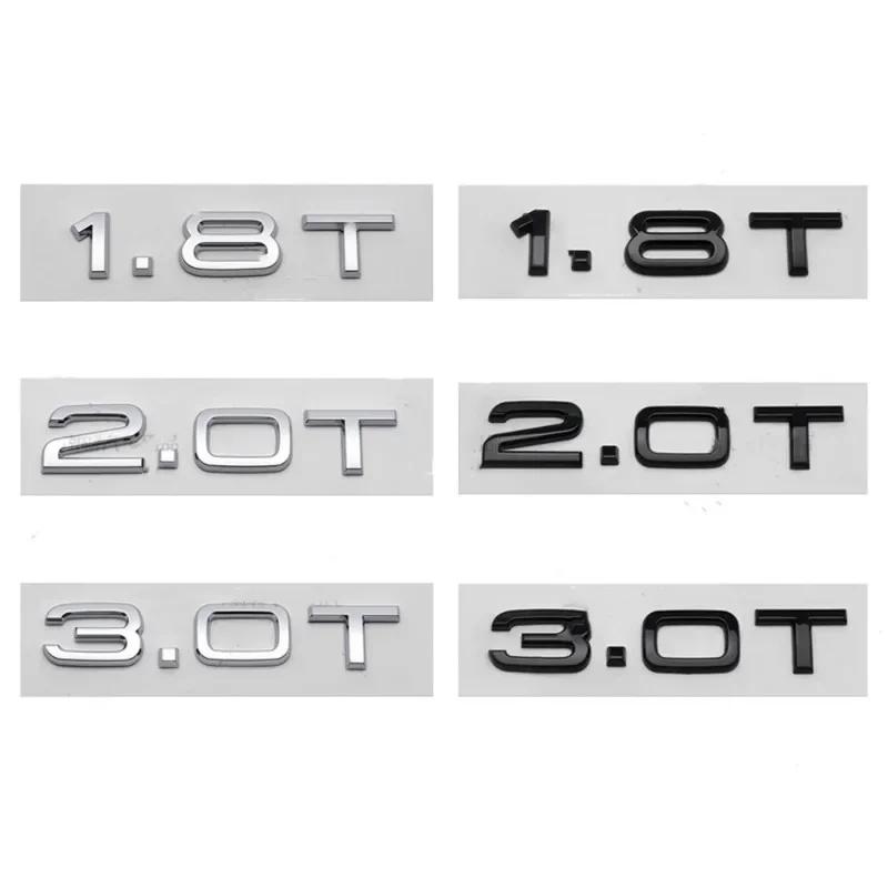 2026 3D ABS Letters Car Styling Rear Trunk Badge 1.8T 2.0T 3.0T Emblem Logo For 4HGUE A3 A4 A5 A6 A7 A8 Q2 Q3 Q5 Q7 Q8 Car Accessories