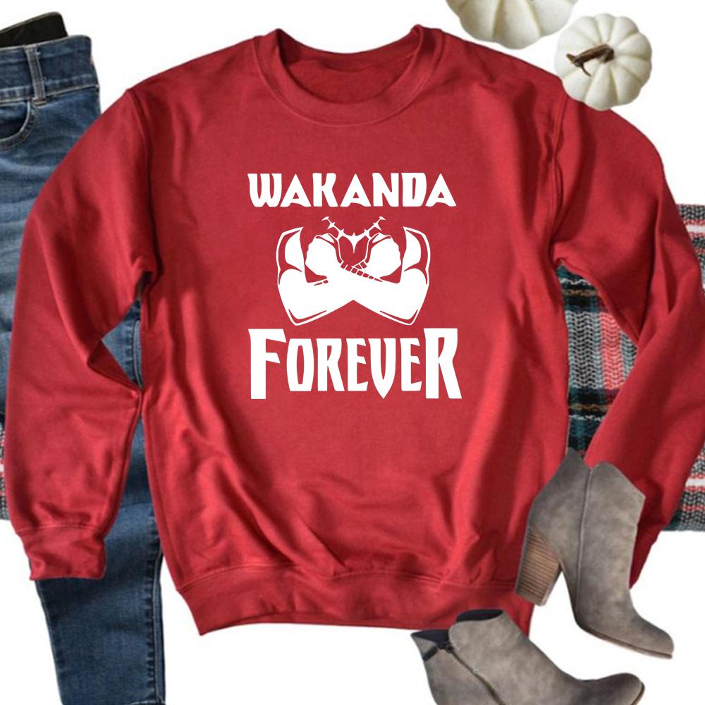 Толстовка Wakanda Forever King of Wakanda, толстовка с капюшоном, пантера, черный джемпер King, винтажные толстовки с круглым вырезом в стиле супергероя, хипстерские топы