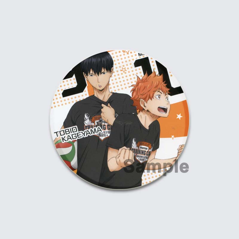 Булавки с героями мультфильмов Сёё Хината 32/44/58 мм в стиле аниме Haikyuu!! Значок Манга Q-версия Фигурки Значки Значок Украшение для рюкзака Брошь для сумки Аксессуары
