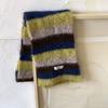 Long Stripe Scarf Plush Winter Cashmere Scarves Retro Plaid Wool Scarf  Student