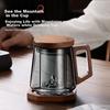 Baqianxing Tea Cup with Infuser, Men's Glass Tea Infuser Mug, Office High-End Tea Brewing Equipment for Green Tea