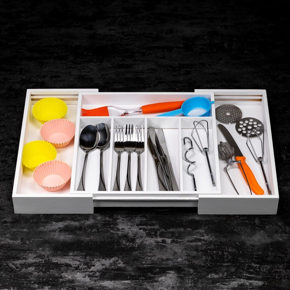 Wkład organizer do szuflady na sztućce rozsuwany 52/31x31cm KINGHOFF KH-1746