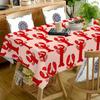 Bright Red Lobster Pattern Tablecloth - Sturdy Polyester Square Cover for Outdoor Meals, Camping, Weddings, Celebrations, Vintage Home Decoration & Di