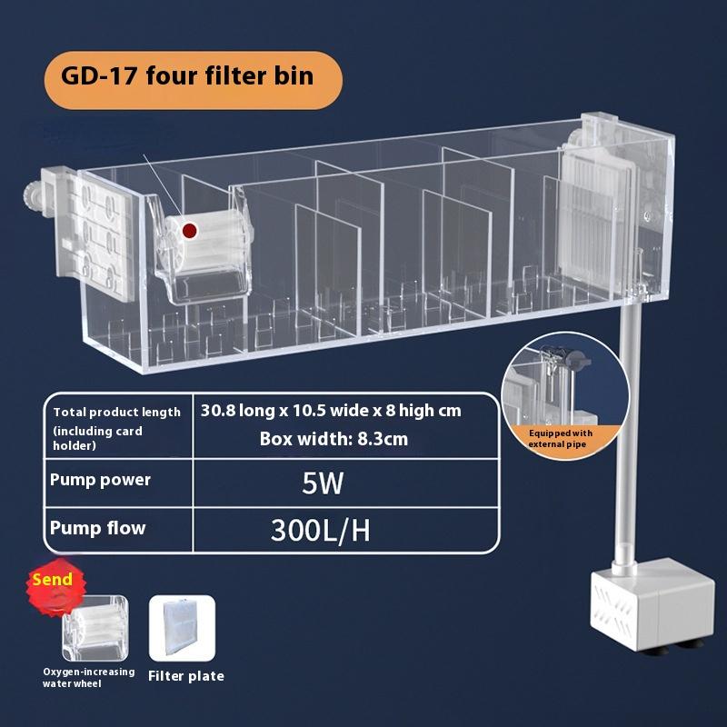 220 В настенный новый верхний фильтр настенный водопадный фильтр роликовый циркуляционный оксигенационный многослойный фильтр небольшой аквариум