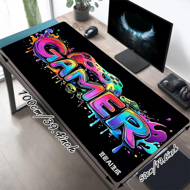 1PC Gamer Gamepad Oversized Mouse Pad - Non-Slip Rubber Base Perfect for Office School Esports Home Decor Desk Mat 134A