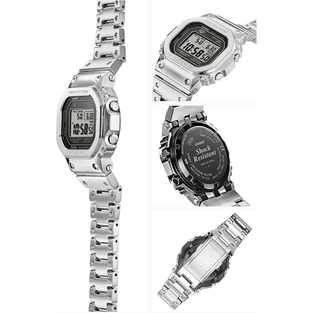 [Casio] Часы G-Shock [Оригинальный продукт для внутреннего рынка] С Bluetooth Полностью металлические Радиоуправляемые Солнечные GMW-B5000D-1JF Мужские Серебристые