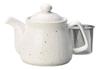 White Matte Weave Teapot [11 X 17 X 12cm, 600cc, 490g] [Pot]  Restaurant, Cafe, Tea, Break, Commercial Use