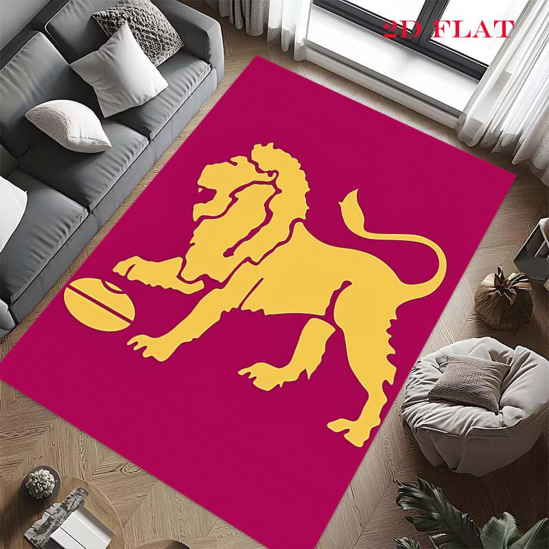 Brisbane Lions Carpet Rug for Living Room Bedroom Home Sofa Decoration,Kids play Nonslip Floor Mat