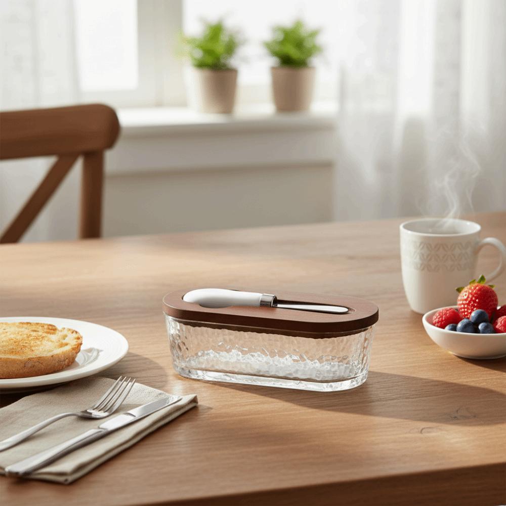 Контейнер для масла овальной формы Видимая масленка Прочная тарелка для масла Холодильник