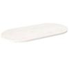 VidaXL Table Top White 90x45x2.5 Cm Solid Pine Wood Oval 824356