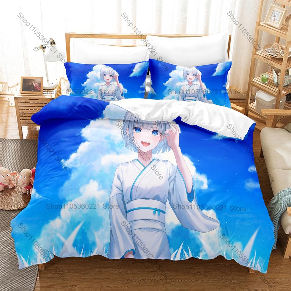 Nico Nico Singer Fan Merch Duvet Cover + 2 Pillowcases, Kawaii Anime Style Art Print Bedding Set Comfortable Polyester