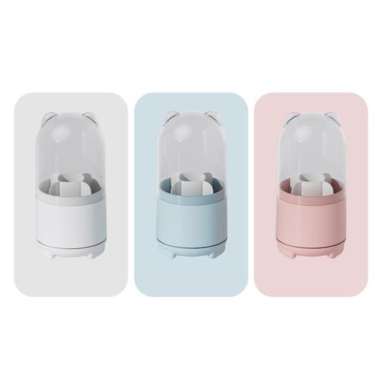 Подставка для кистей для макияжа с прозрачной крышкой, вращающийся на 360 градусов органайзер для косметики, пылезащитный органайзер для ручек для макияжа для туалетного столика, ванной комнаты, рабочего стола