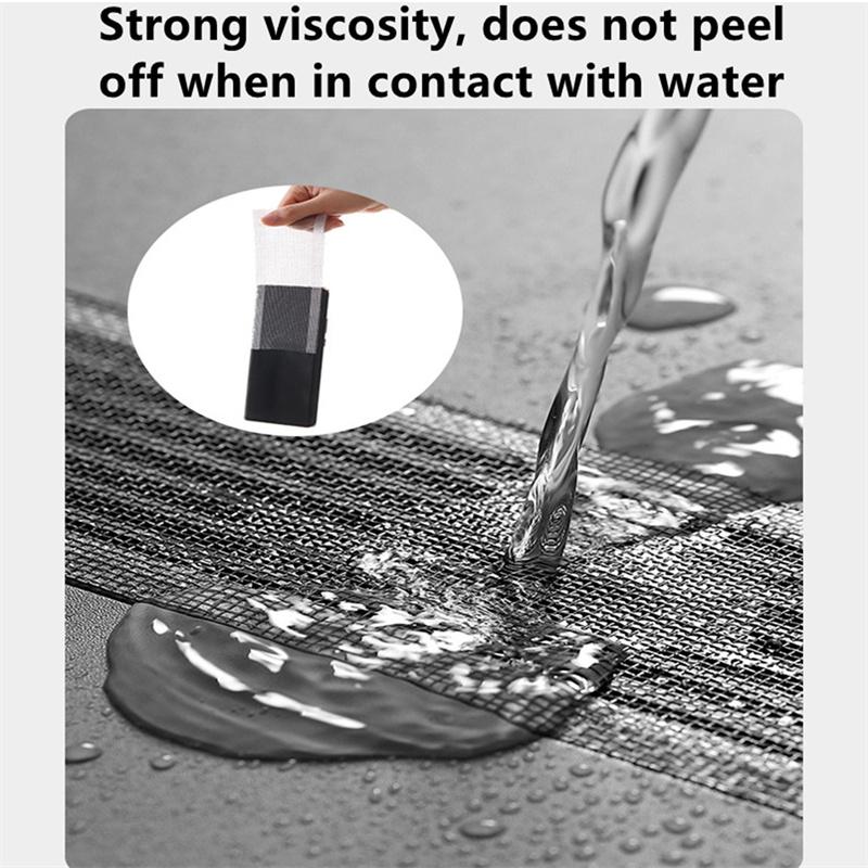 Резаный слив для душа, ловушка для волос, самоклеящиеся наклейки, одноразовая сетка, фильтр для волос для ванной комнаты, кухонной раковины