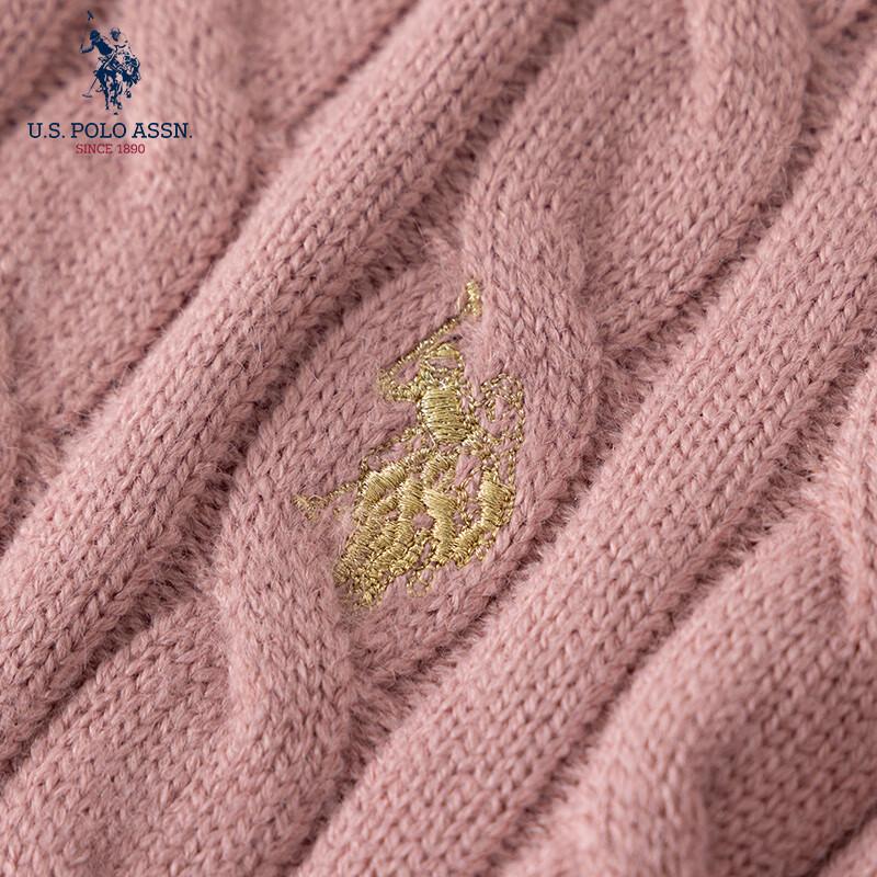 U.S. Polo Assn. Женский однотонный вязаный кардиган из смесовой шерсти