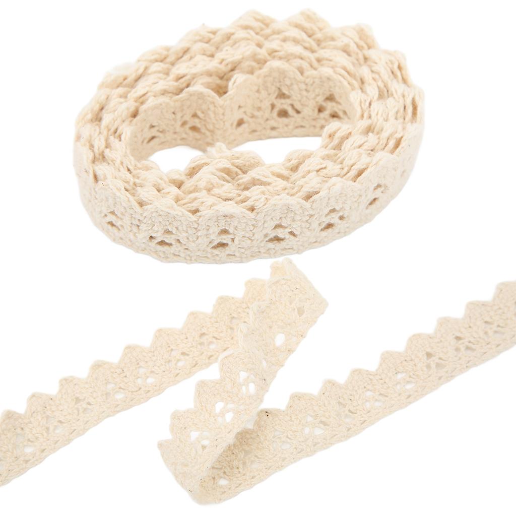 Кружевная лента хлопковая нить 20 ярдов бежевый декоративные аксессуары для одежды подарок украшение