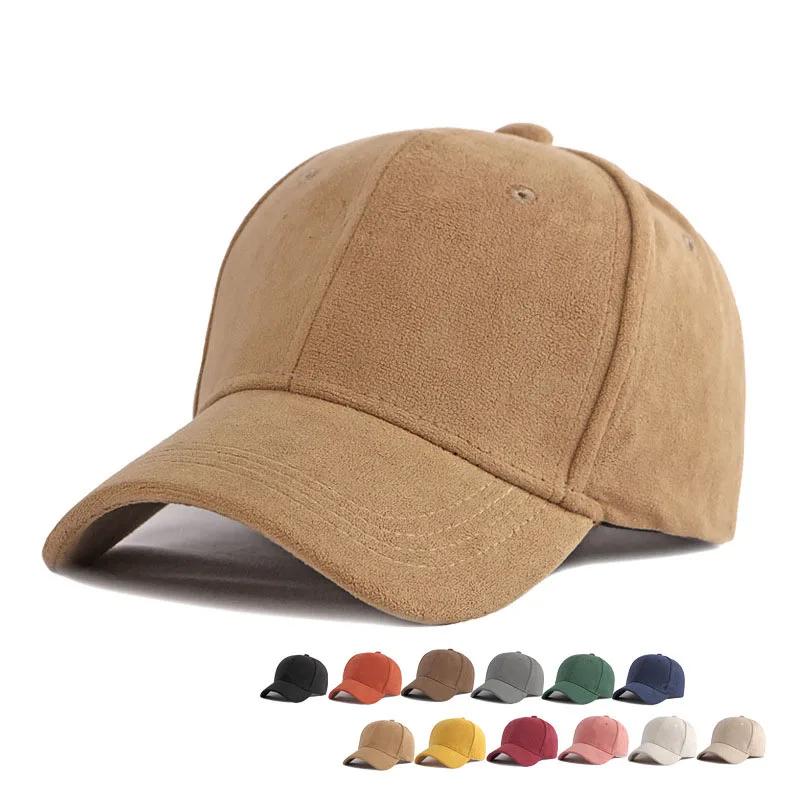 Замшевая бейсболка Snapback Регулируемая Дышащая Папина кепка Для женщин и мужчин Унисекс Мягкая Искусственная замша Повседневная Однотонная Спортивная кепка