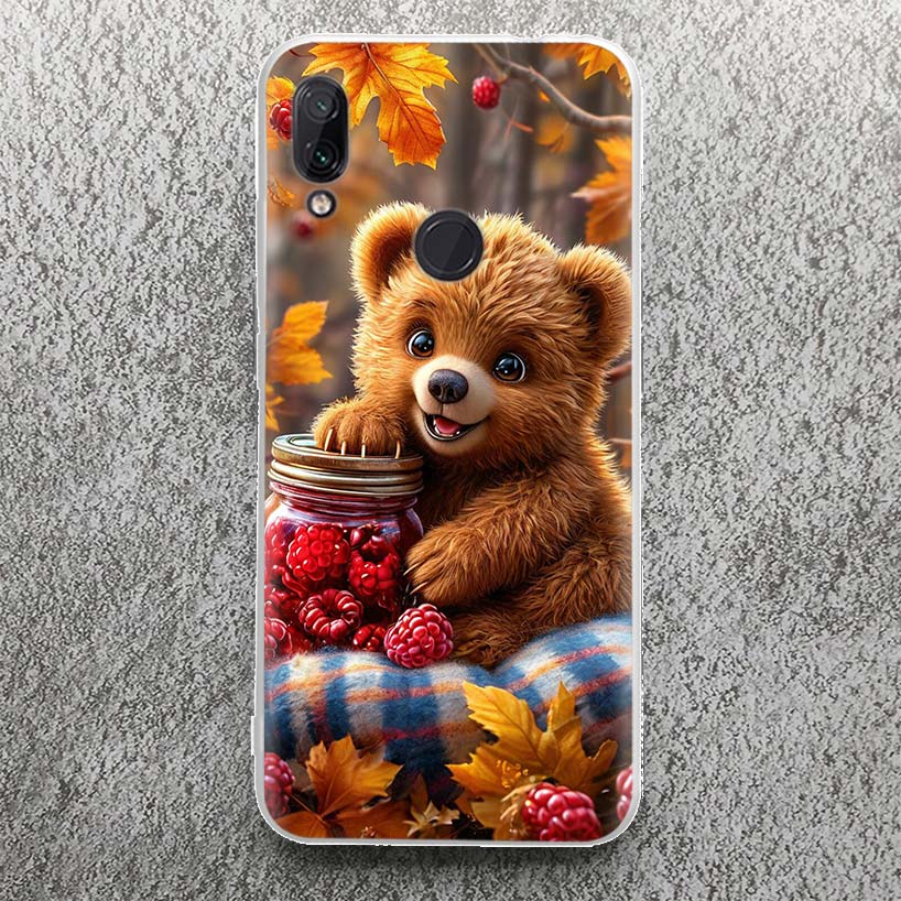 Животный Коричневый Милый Медведь Чехол для Xiaomi Redmi 14C 13C 12C 13 12 Оболочка Телефона 10C 10A 10 9A 9C 9T 9 8A 8 7A 7 6A 6 Pro 12 12C 10 10