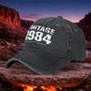 1pc Vintage 1984 Limited Edition Retro Style Unisex Washed Baseball Cap Casual Trendy Black Outdoor Hat For Parties Camping