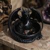 Маленький органайзер 3D-печатный поднос-дракон для хранения украшений, ключей, декоративный настольный аксессуар с дисплеем для фэнтезийной коллекции, детализированные чешуя и крылья,