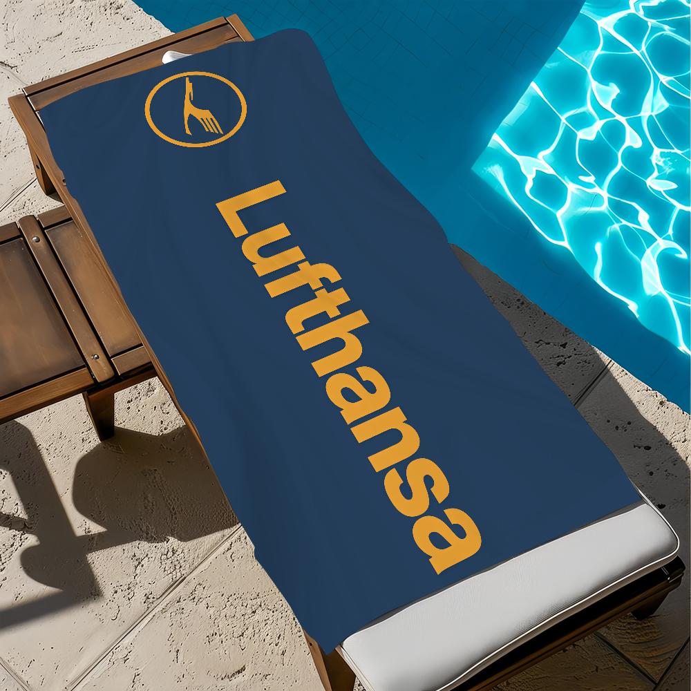 L-L-LufthansaS-ES Полотенце Пляжное Ванное Быстросохнущее Легкое Портативное Сауна Роскошный Кемпинг Бассейн Немецкое Путешествие