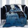 Dutch Blue Delft Vintage Windmill Blanket Fleece Sofa Throw Blanket Breathable for Couch Bedding Office Throws Bedspread Quilt