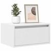 VidaXL Wall-mounted Bedside Tables with LED Lights 2 Pcs White, Cabinet, Side Table, Bedside Cabinet, Nightstand, 860212