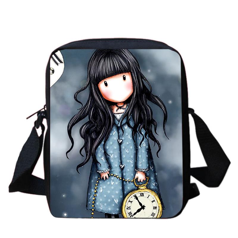 Gorjuss santoro peripheral animation backpack men and women pencil bag meal bag satchel