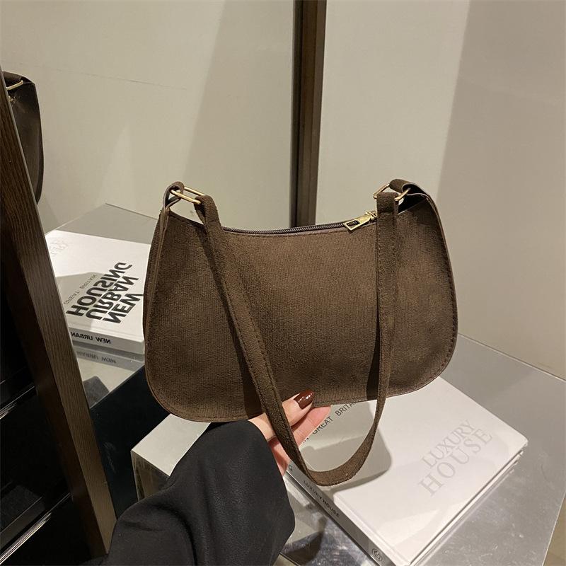 Дизайнерская сумка на одно плечо с подмышкой, женская, корейская, зимняя, модная, с текстурой, иностранная, в стиле полумесяца