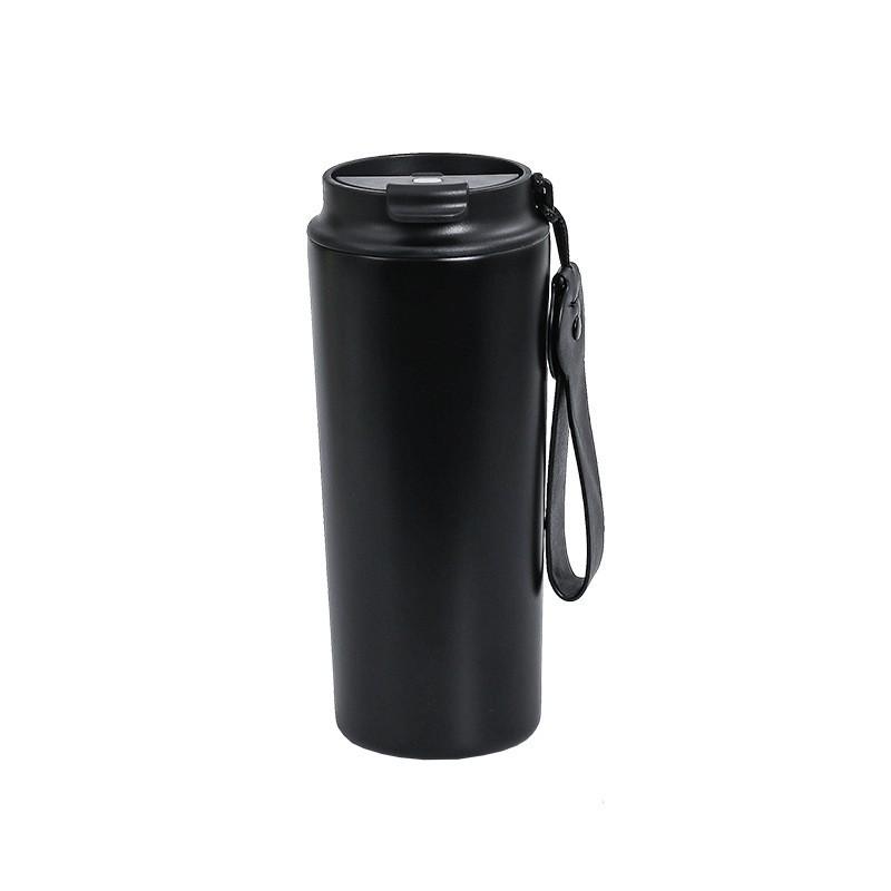 Stainless Steel Vacuum Insulated Travel Mug 550ml With Handle Loop Modern Minimalist Design Office Outdoor Home Use