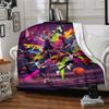 Colorful Graffiti Basketball Sport Print Flannel Fleece Blanket Athlete Theme Soft Warm Throw Blanket Sofa Couch Bedroom Home Decor Fan Gift