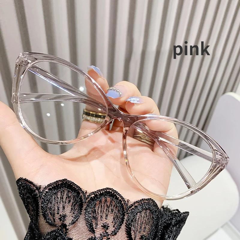 Женские очки для близорукости с защитой от синих лучей, ретро кошачий глаз с леопардовым принтом, прозрачная оправа, компьютерные очки для близорукости с диоптриями