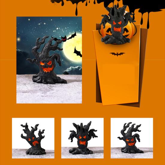 1/4 шт. Хэллоуин жуткое дерево фигурка призрак пень смола статуя скульптура Крытый открытый сад настольное украшение орнамент