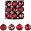 9PCS Hand-Painted Christmas Ornaments, Festive Window Hanging Present Box Decor Xmas Baubles Xmas Tree Pendants