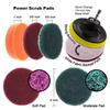 23pcs Industrial Grade PP Material Brush Drill Attachment Set Cordless Cleaning Brush for Car Tile Shower Bathroom Stainless