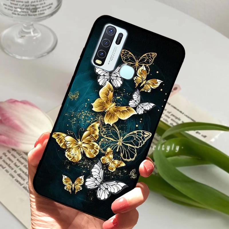 Для Vivo Y30 1938 Y50 1935 Чехол животное Силиконовый Мягкий ТПУ Задние крышки Для Vivo Y 30 50 Y30 2020 Чехол Защитный Мультяшный Funda