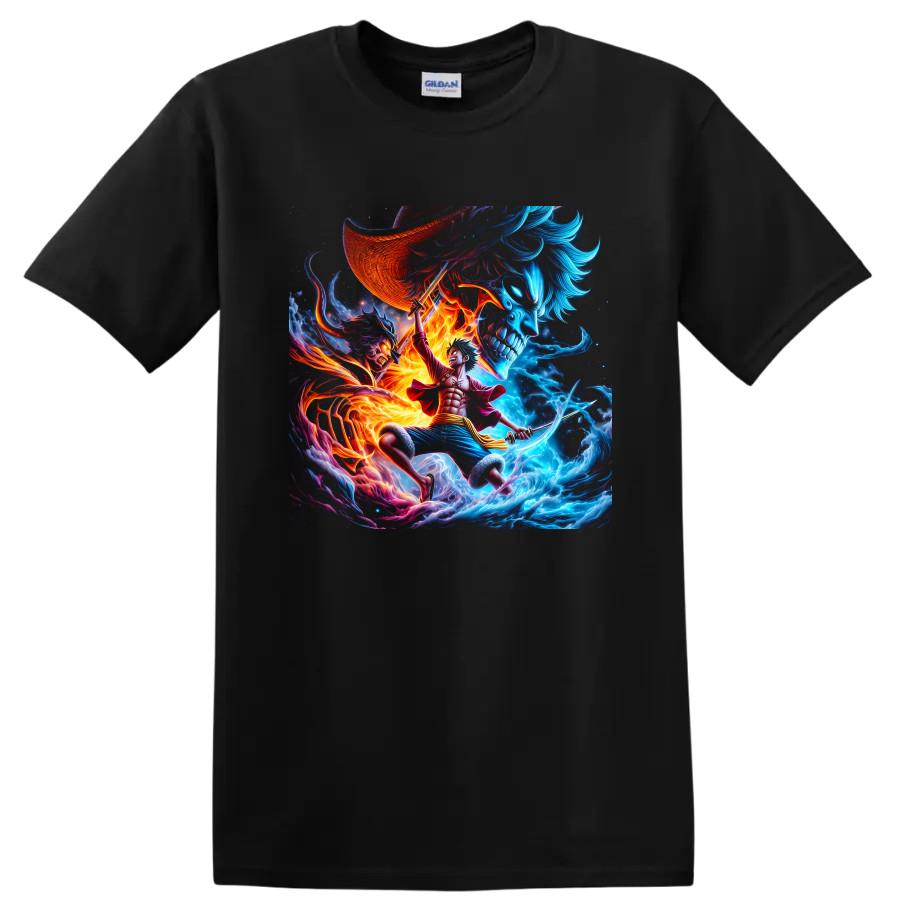Monkey D Luffy Gear 5 T Shirt Anime Pirate Warrior Ocean Battle Graphic Tee