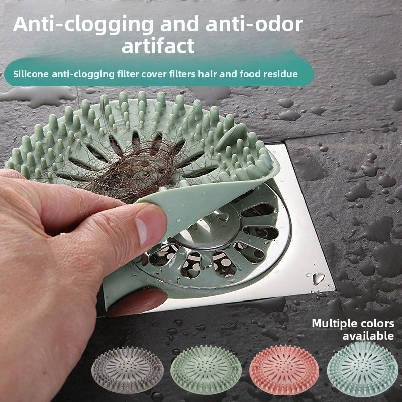 Filtro de drenaje para fregadero de cocina y baño, atrapa pelos anti-obstrucción, colador de desagüe