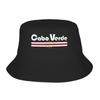 Cape Verde Flag of Cape Verde Bucket Hat For Unisex FisherUnisex Hats Fashion Fishing Caps Breathable Street Style Printed Sun Hats