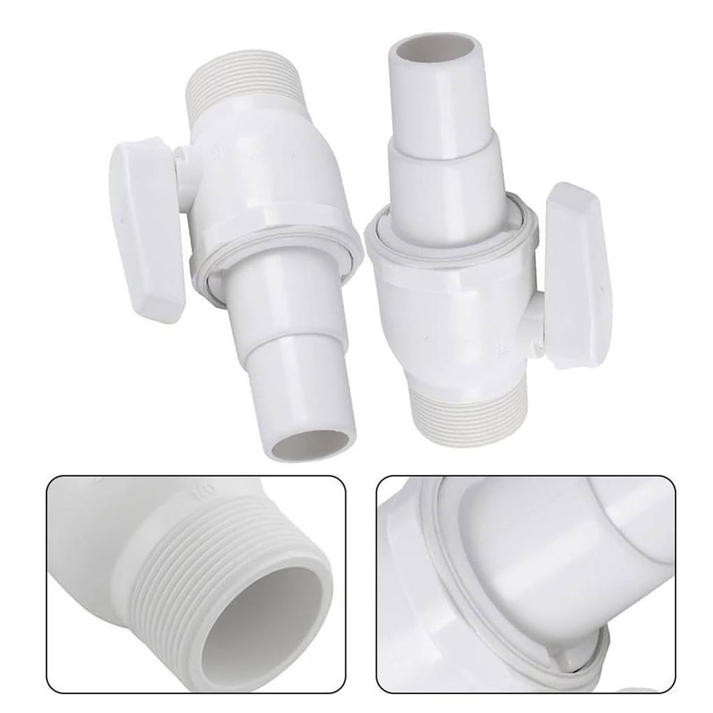 Efficient 2 Way Pool Filter Replacement Non-Corrosive Valves Ball Valves Replacement Easy Installation for Pool Plumbing