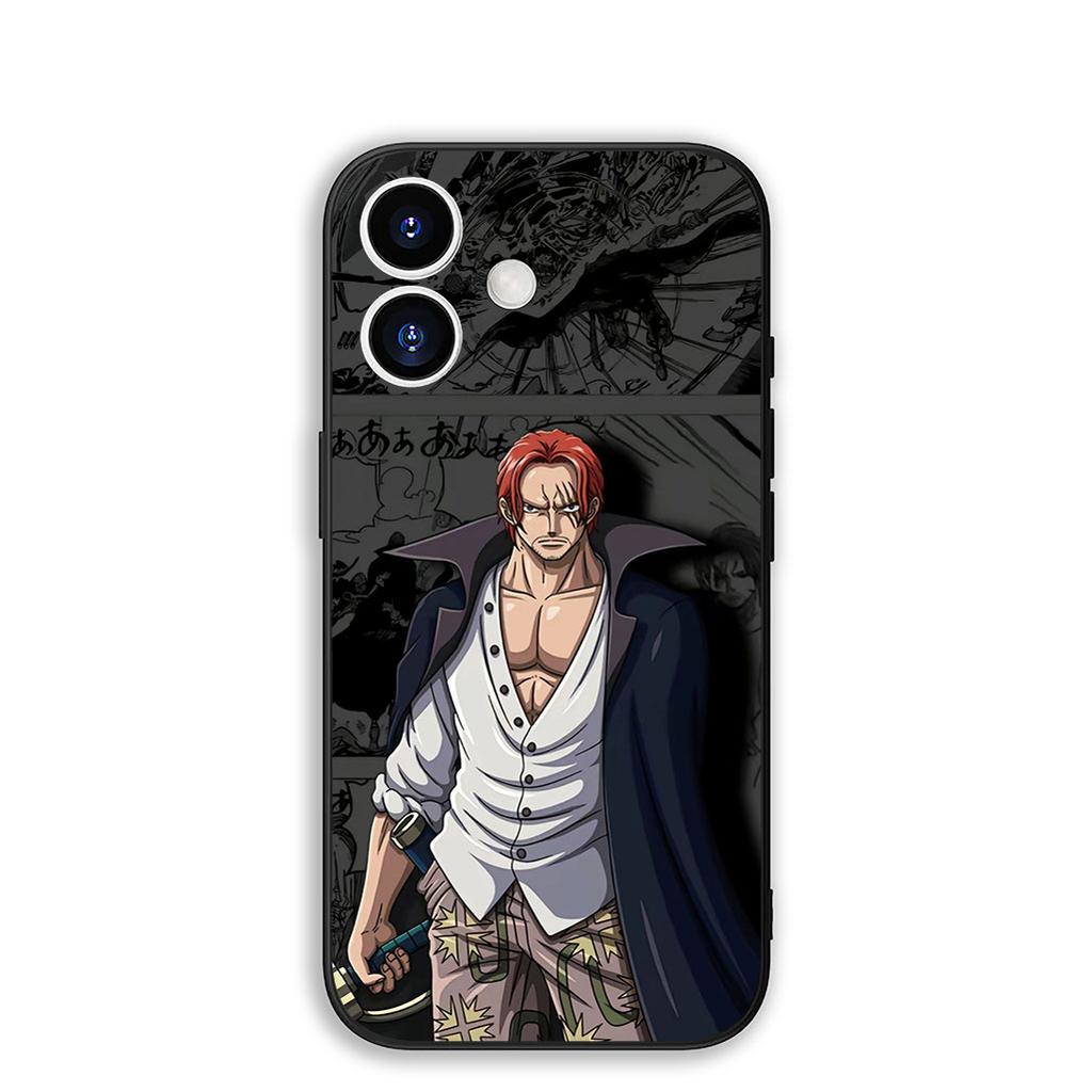 Cover for Samsung Galaxy A56 A26 A36 A10 A20 A30 A31 A32 A50 A55 A52 A53 A33 A12 A14 Phone Case Shanks Red Hair One Pieces Luffy