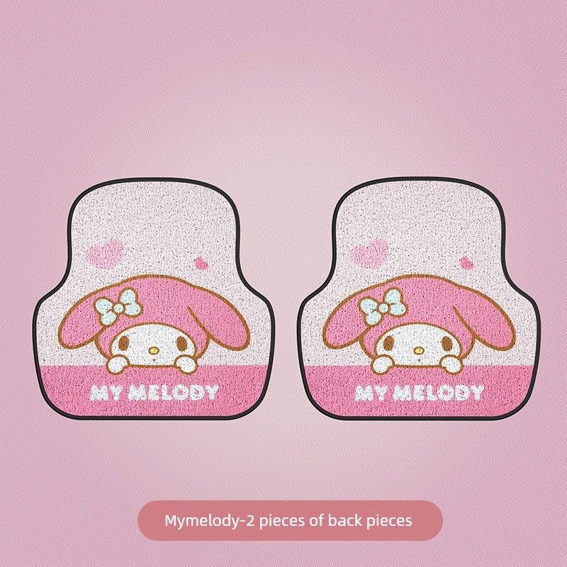 Hellokitty Car Foot Mat Filiform Pad Single Piece Neutral Protective Car Non Slip Carpet Foot Mat Anti-Dirty Mat