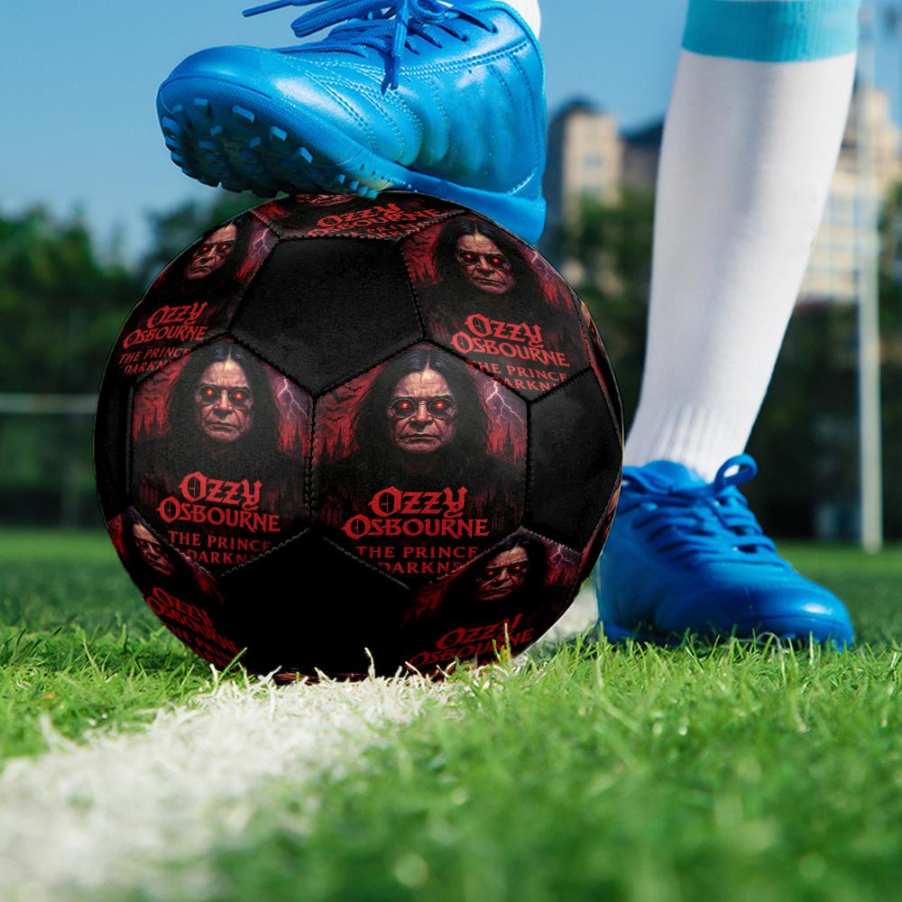 Ozzy Osbourne Indoor Soccer Ball Colorful Machine Stitched PVC Size 5 Team Training Competition Ready Durable High-Bounce Cool Sports Gift