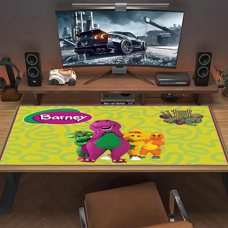 Barney Cartoon Color Mouse Pad Large Gaming Table Cushion Non-slip Laptop Tablet Big Mousepad XXL Mat Mini PC Playmat With Lock edge