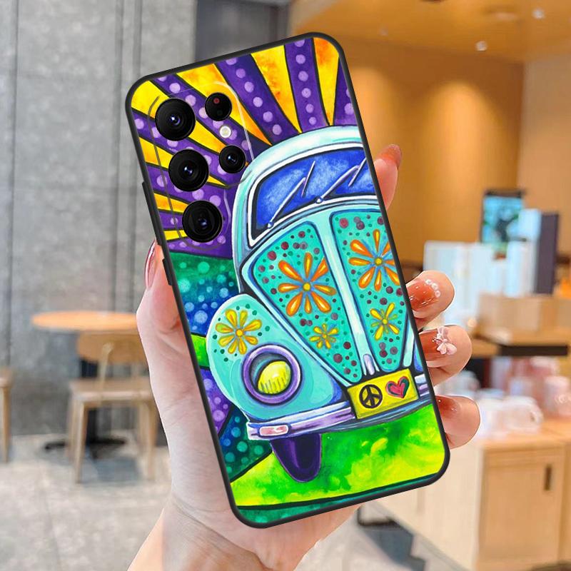Хиппи Хипстер Психоделическое Искусство Мир Чехол для Телефона Для Samsung Galaxy S25 S24 S23 S21 S20 S22 Ultra S9 S10 Plus S25 FE Задняя Крышка