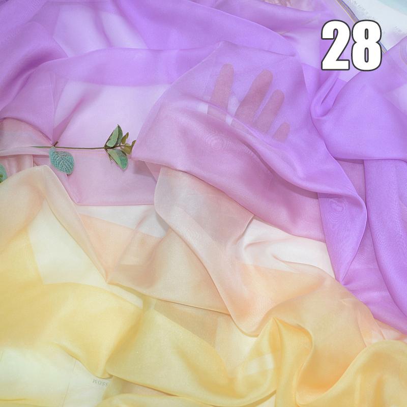 1/2/3M Ткань Шифон с Градиентом Органза Тюль Для DIY Платья Ханьфу Сценического Костюма Свадебной Вечеринки Декор Швейные Поделки