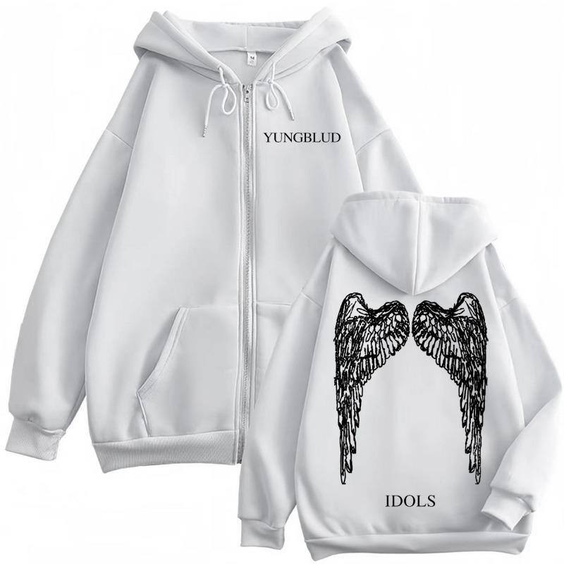 Yungblud 2025 Новый Альбом Idols Мерч Толстовки на Молнии Мужские Женские Рок Хип-Хоп Толстовки на Молнии Модные Повседневные Свободные Пуловеры