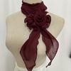 Spring and Summer Long Rose Scarf Women's Decorative Solid Color Scarf