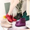 Women's Rain Boots Short Tube Non-slip Thickened Water Boots Warm Overshoes Comfortable Wear-resistant Boots 2024