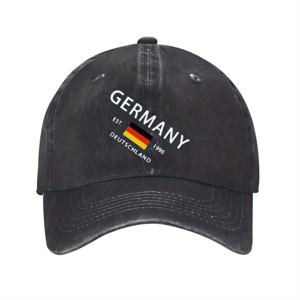 Германия Deutschland Флаг Бейсболка Черная Регулируемая Спортивная Кепка для Мужчин Женщин Повседневная Уличная